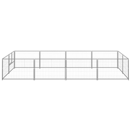 Dog cage silver 8 m² steel