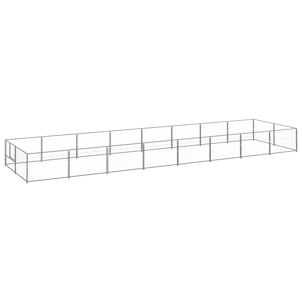 Dog cage silver 16 m² steel