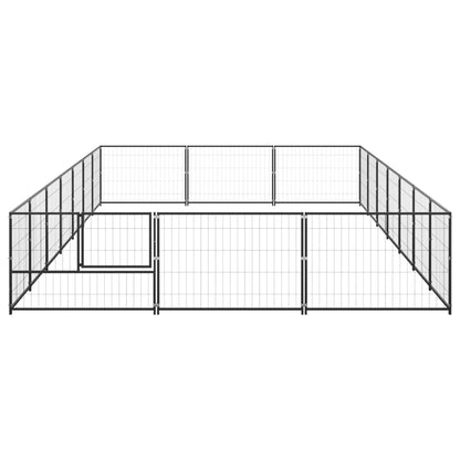 Dog cage black 21 m² steel