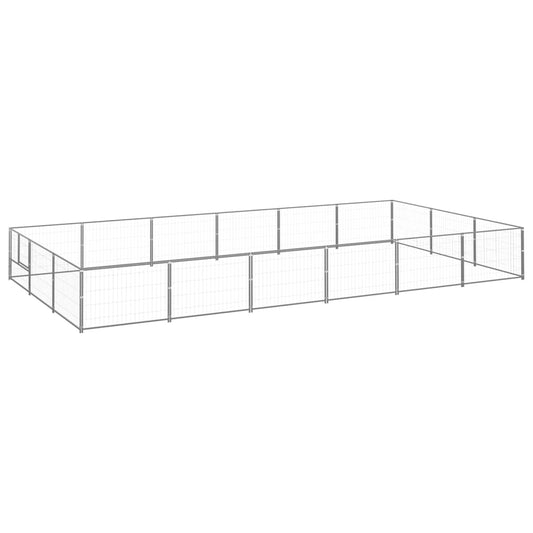 Dog cage silver 18 m² steel