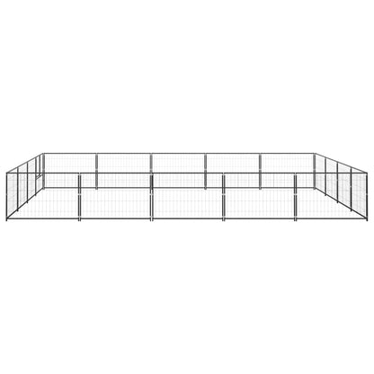 Dog cage black 20 m² steel