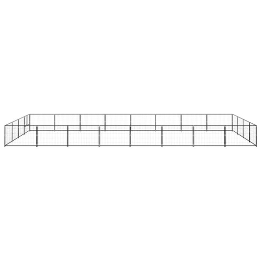 Dog cage black 32 m² steel