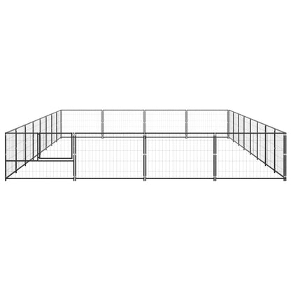 Dog cage black 32 m² steel