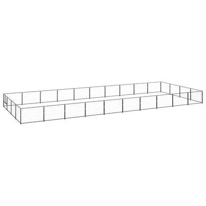 Dog cage black 40 m² steel