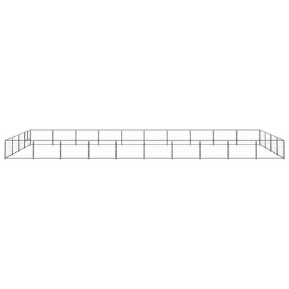 Dog cage black 40 m² steel