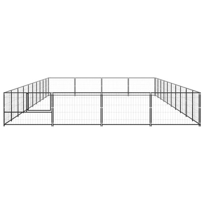 Dog cage black 40 m² steel