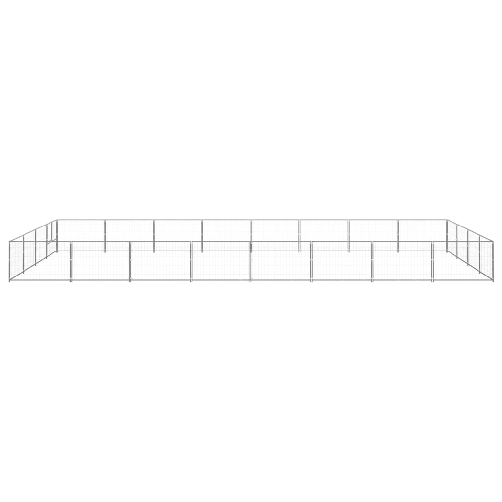 Dog cage silver 32 m² steel
