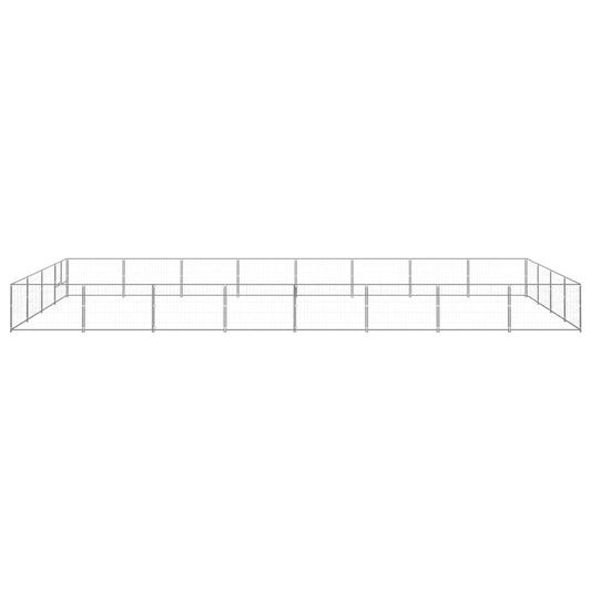 Dog cage silver 32 m² steel