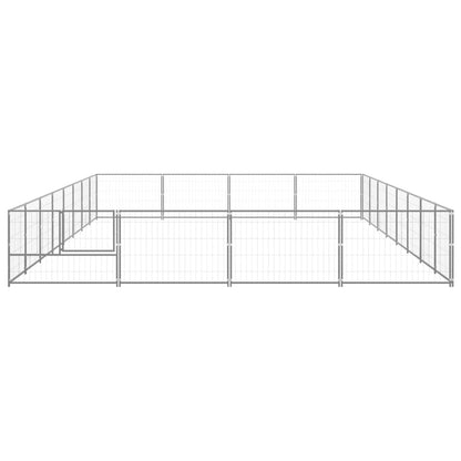 Dog cage silver 32 m² steel