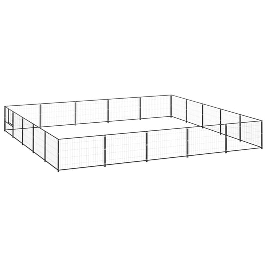 Dog cage black 25 m² steel