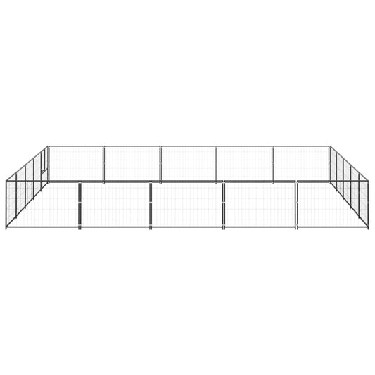 Dog cage black 25 m² steel