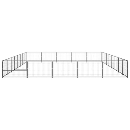 Dog cage black 40 m² steel