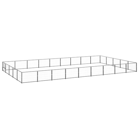 Dog cage black 45 m² steel