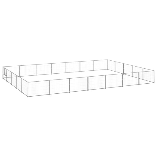 Dog cage silver 35 m² steel