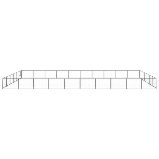 Dog cage black 60 m² steel