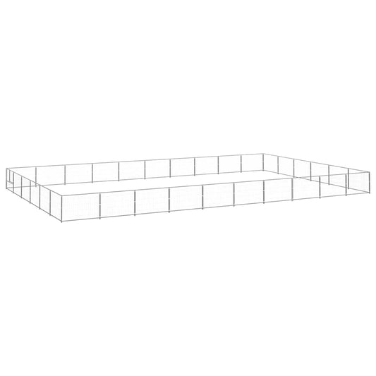 Dog cage silver 60 m² steel