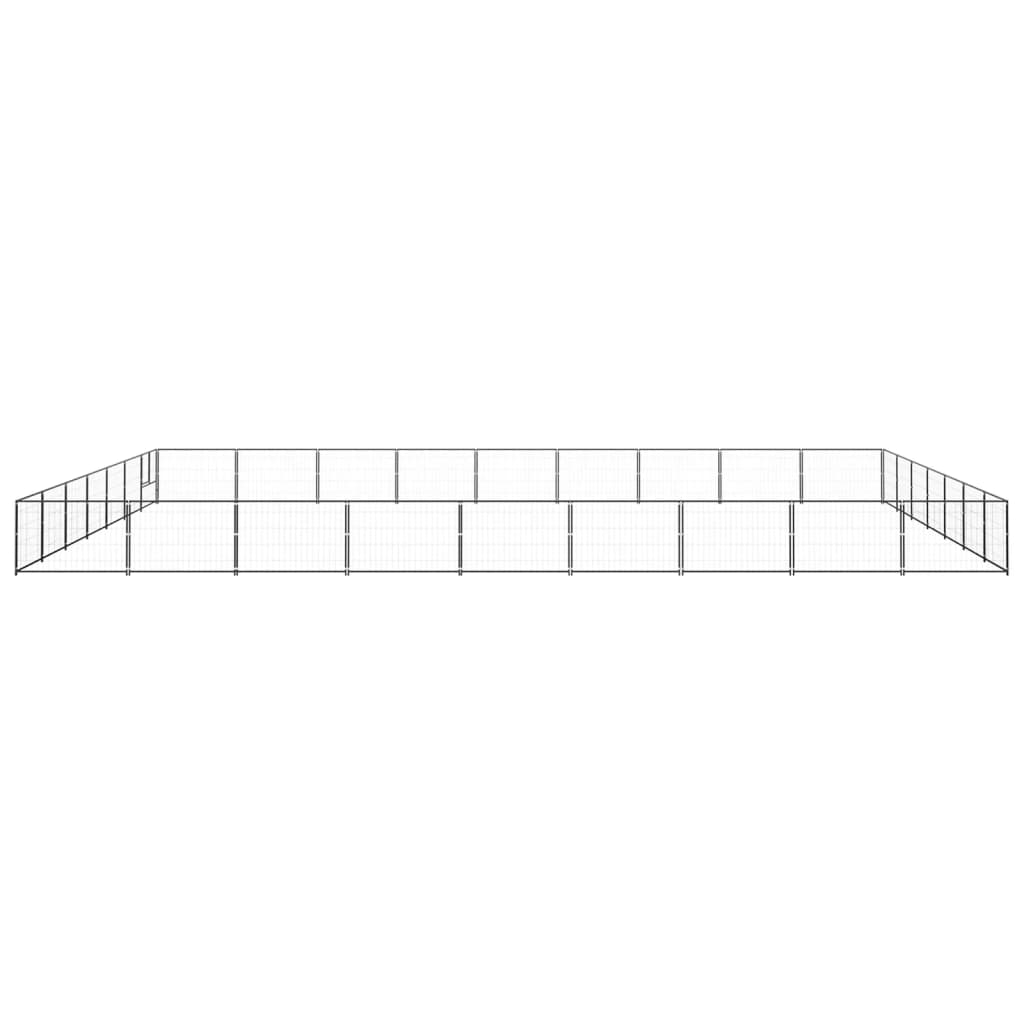 Dog cage black 63 m² steel