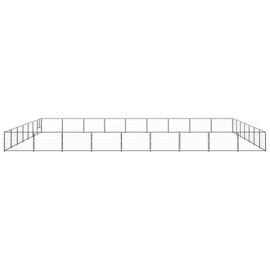 Dog cage black 63 m² steel