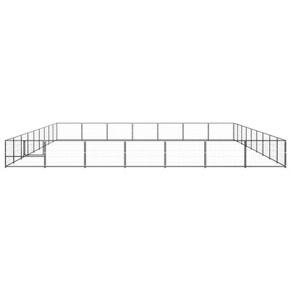 Dog cage black 63 m² steel