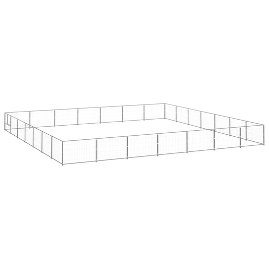 Dog cage silver 49 m² steel