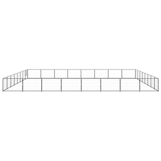 Dog cage black 64 m² steel