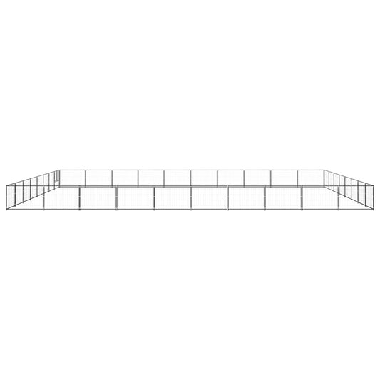Dog cage black 80 m² steel
