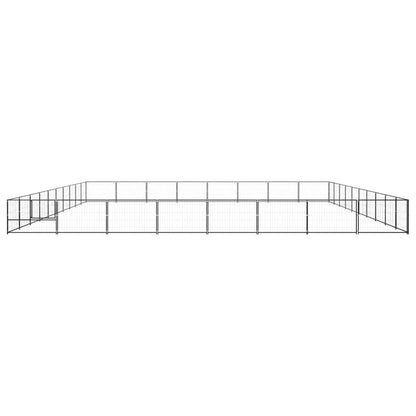 Dog cage black 80 m² steel