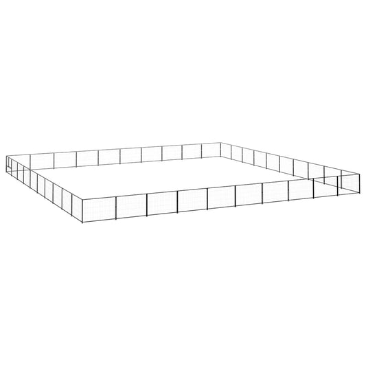 Dog cage black 100 m² steel
