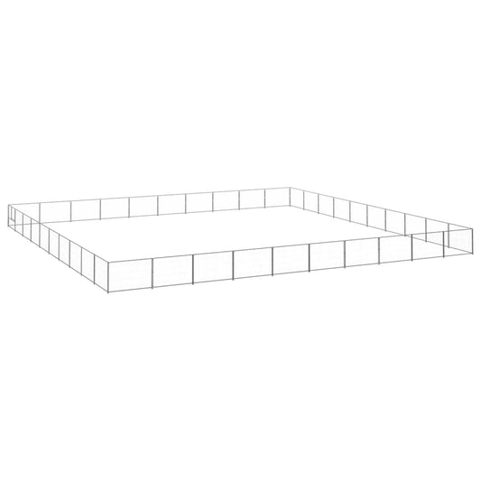 Dog cage silver 100 m² steel