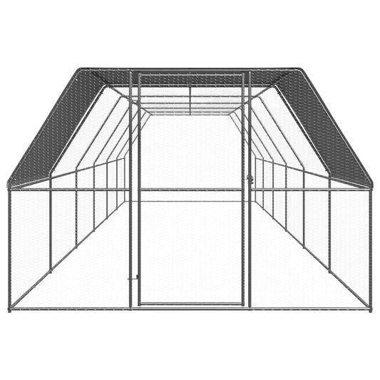 Outdoor chicken coop 3x12x2 m galvanized steel