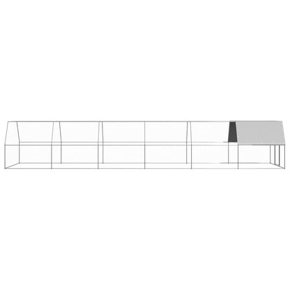 Outdoor chicken coop 3x12x2 m galvanized steel