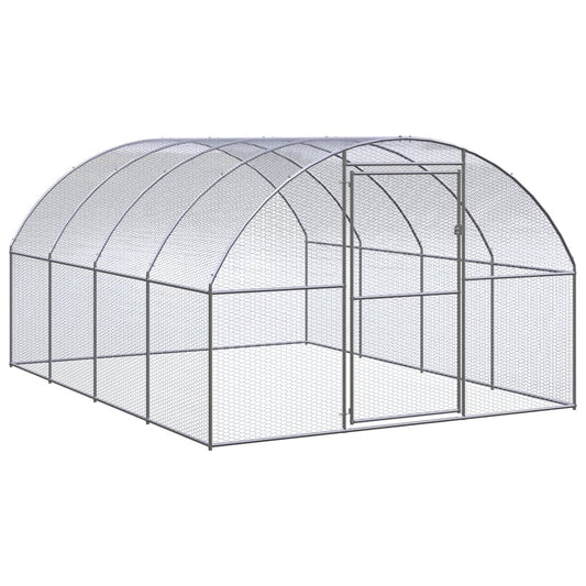 Outdoor chicken coop 3x4x2 m galvanized steel