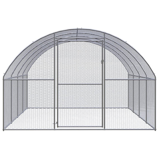 Outdoor chicken coop 3x4x2 m galvanized steel