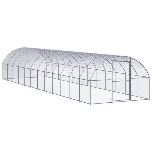 Outdoor chicken coop 3x12x2 m galvanized steel