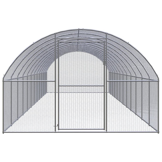 Outdoor chicken coop 3x12x2 m galvanized steel