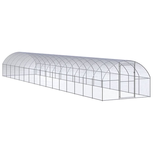 Outdoor chicken coop 3x16x2 m galvanized steel