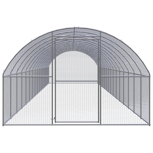 Outdoor chicken coop 3x16x2 m galvanized steel