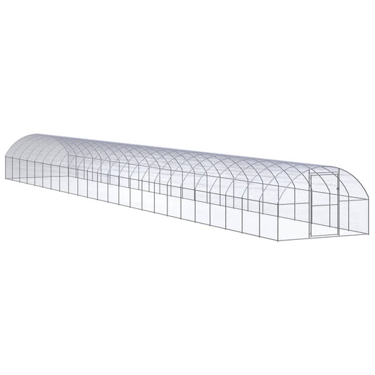 Outdoor chicken coop 3x24x2 m galvanized steel