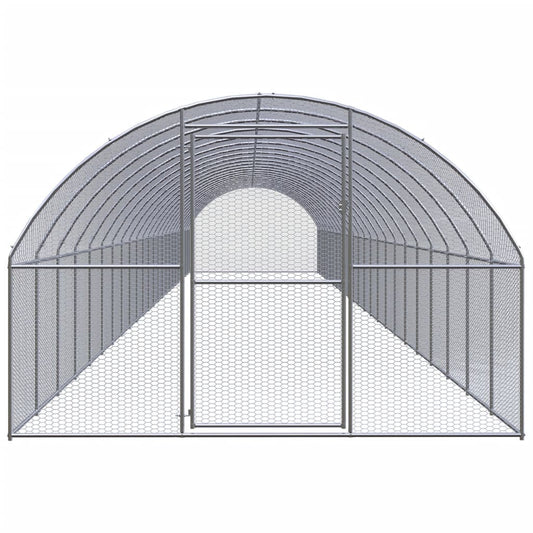 Outdoor chicken coop 3x24x2 m galvanized steel