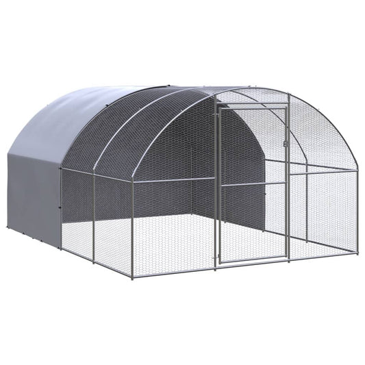 Outdoor chicken coop 3x4x2 m galvanized steel