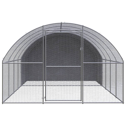Outdoor chicken coop 3x4x2 m galvanized steel