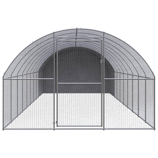Outdoor chicken coop 3x10x2 m galvanized steel
