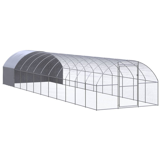 Outdoor chicken coop 3x12x2 m galvanized steel