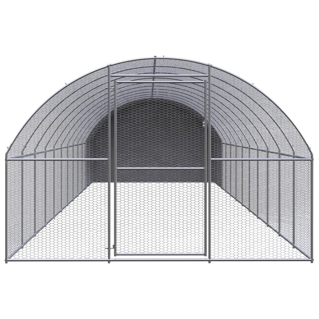 Outdoor chicken coop 3x12x2 m galvanized steel