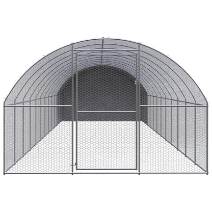 Outdoor chicken coop 3x12x2 m galvanized steel
