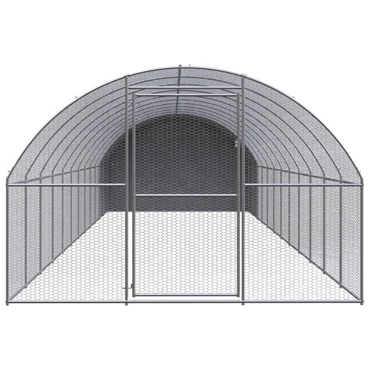 Outdoor chicken coop 3x12x2 m galvanized steel