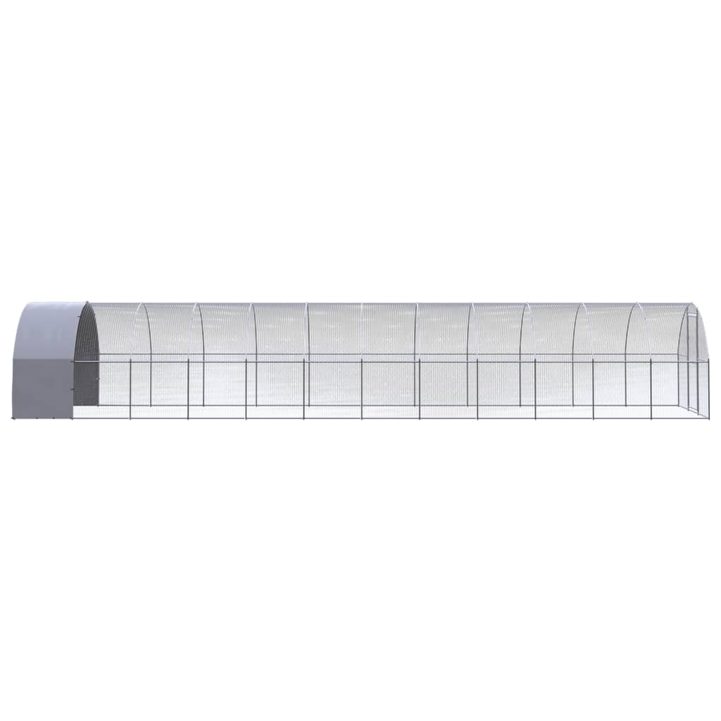 Outdoor chicken coop 3x12x2 m galvanized steel