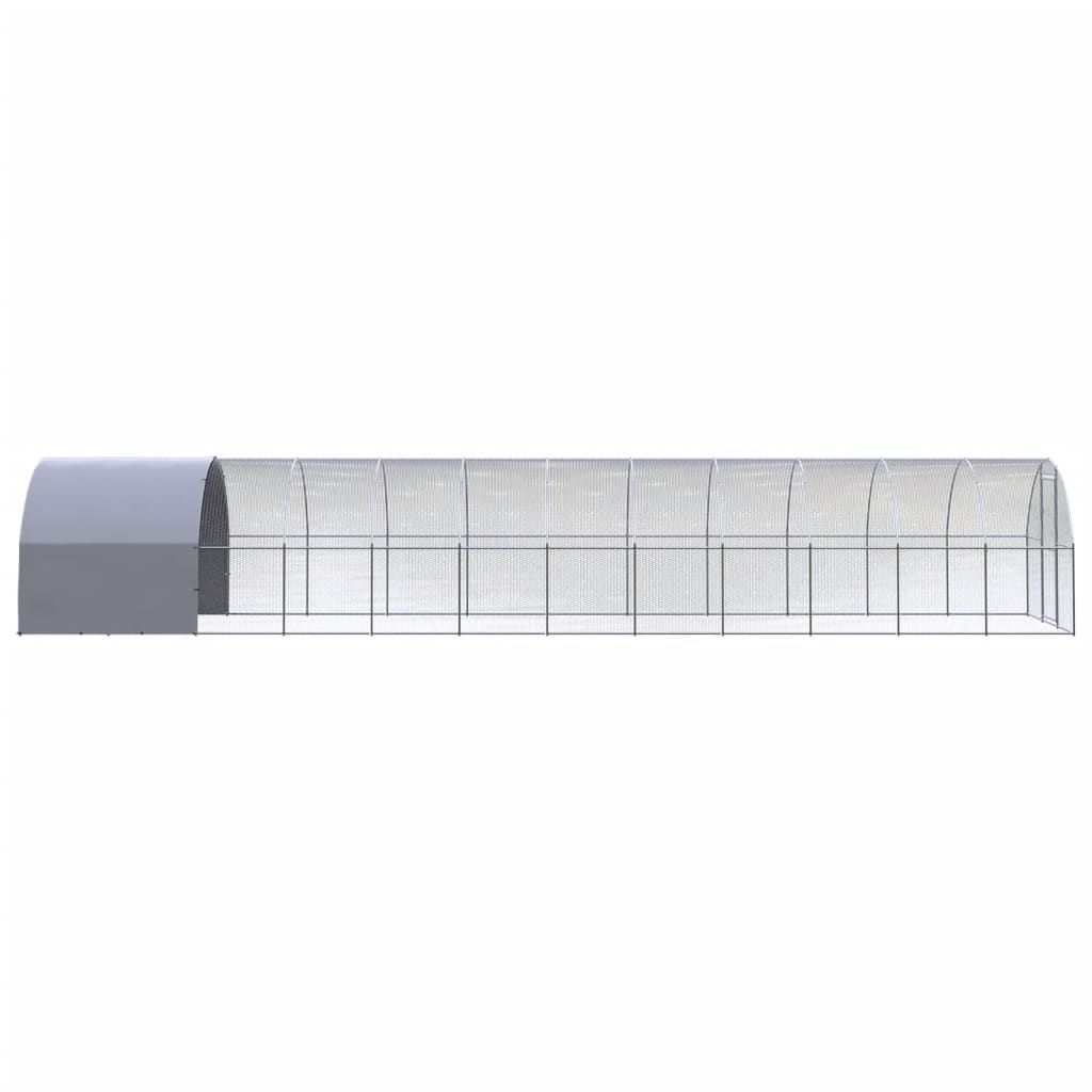 Outdoor chicken coop 3x12x2 m galvanized steel