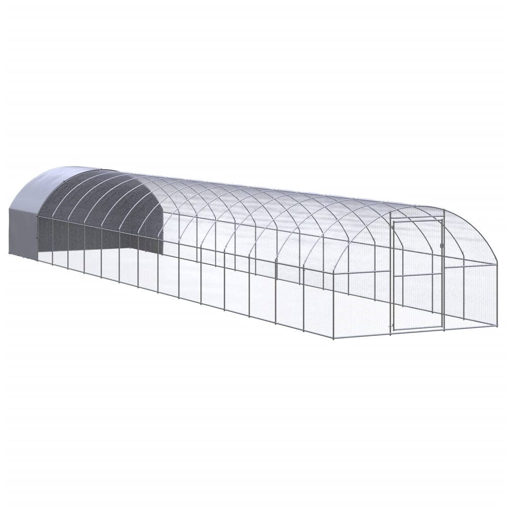 Outdoor chicken coop 3x16x2 m galvanized steel
