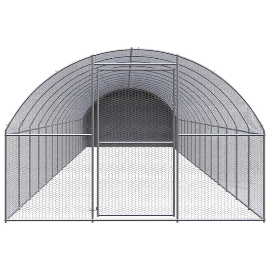 Outdoor chicken coop 3x16x2 m galvanized steel